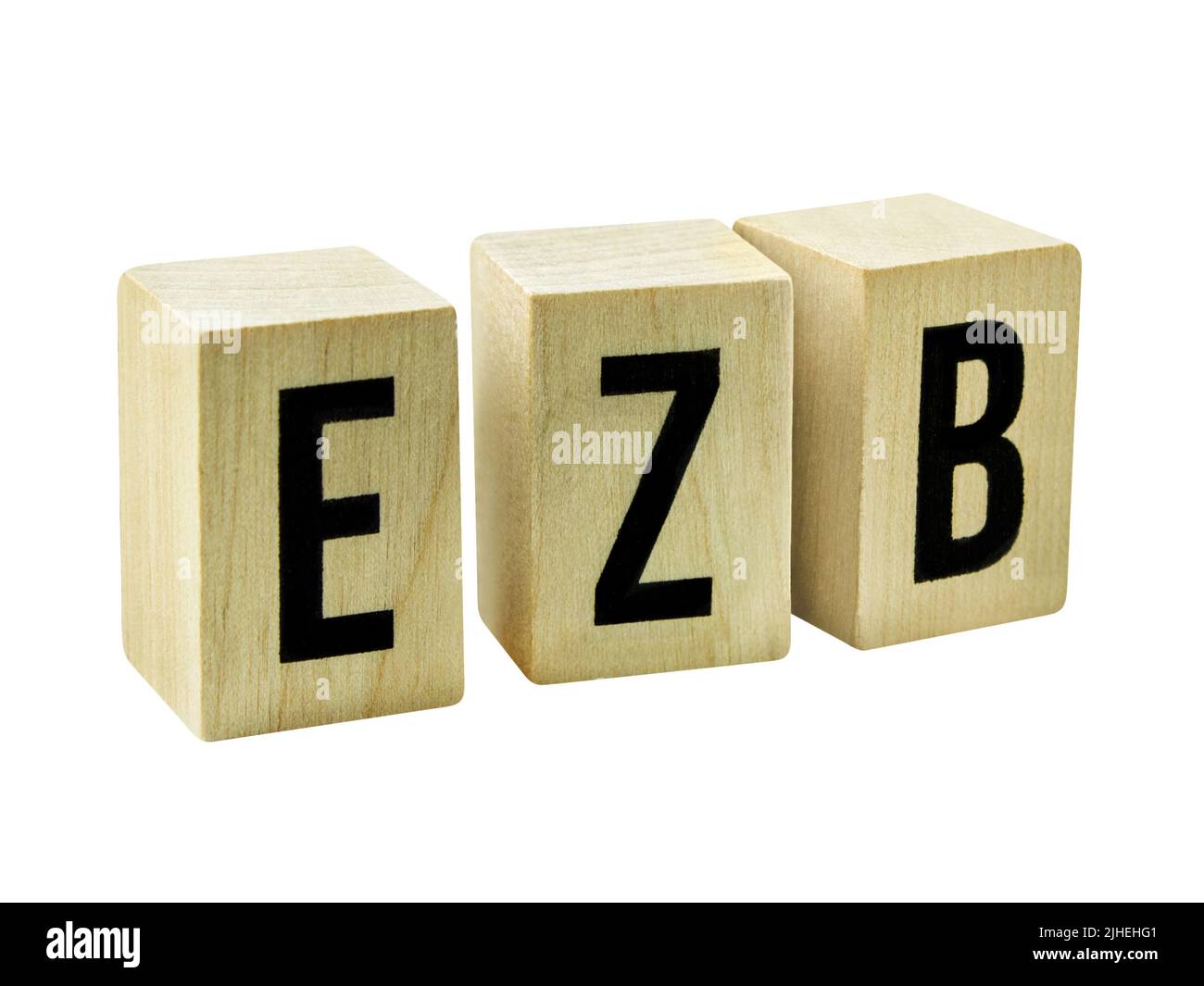 EZB Symbol auf weissem Hintergrund Stock Photo
