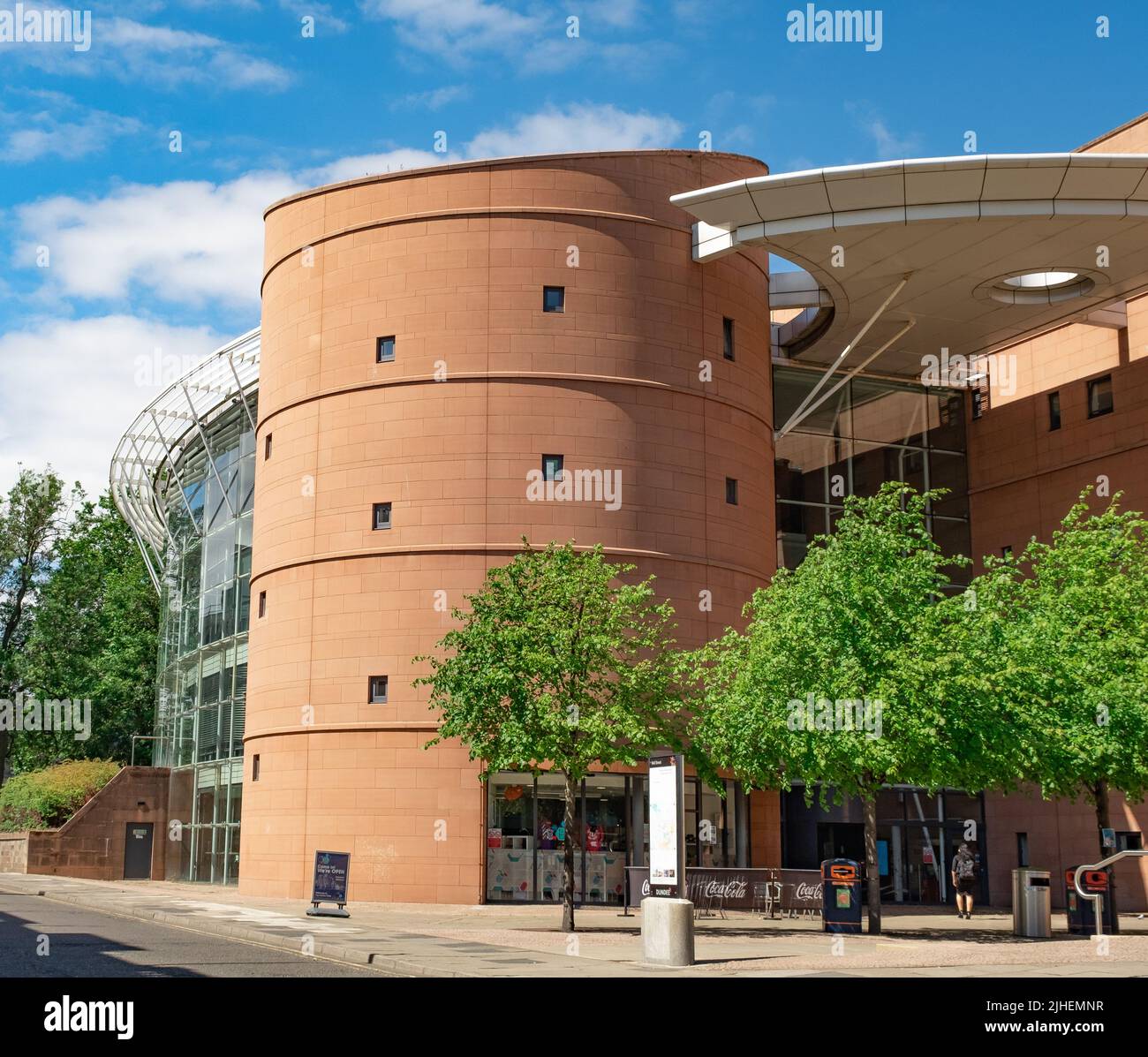 Dundee, Scotland, UK – June 23 2022. The exterior of the Abertay University in Dundee city on a bright and sunny day Stock Photo