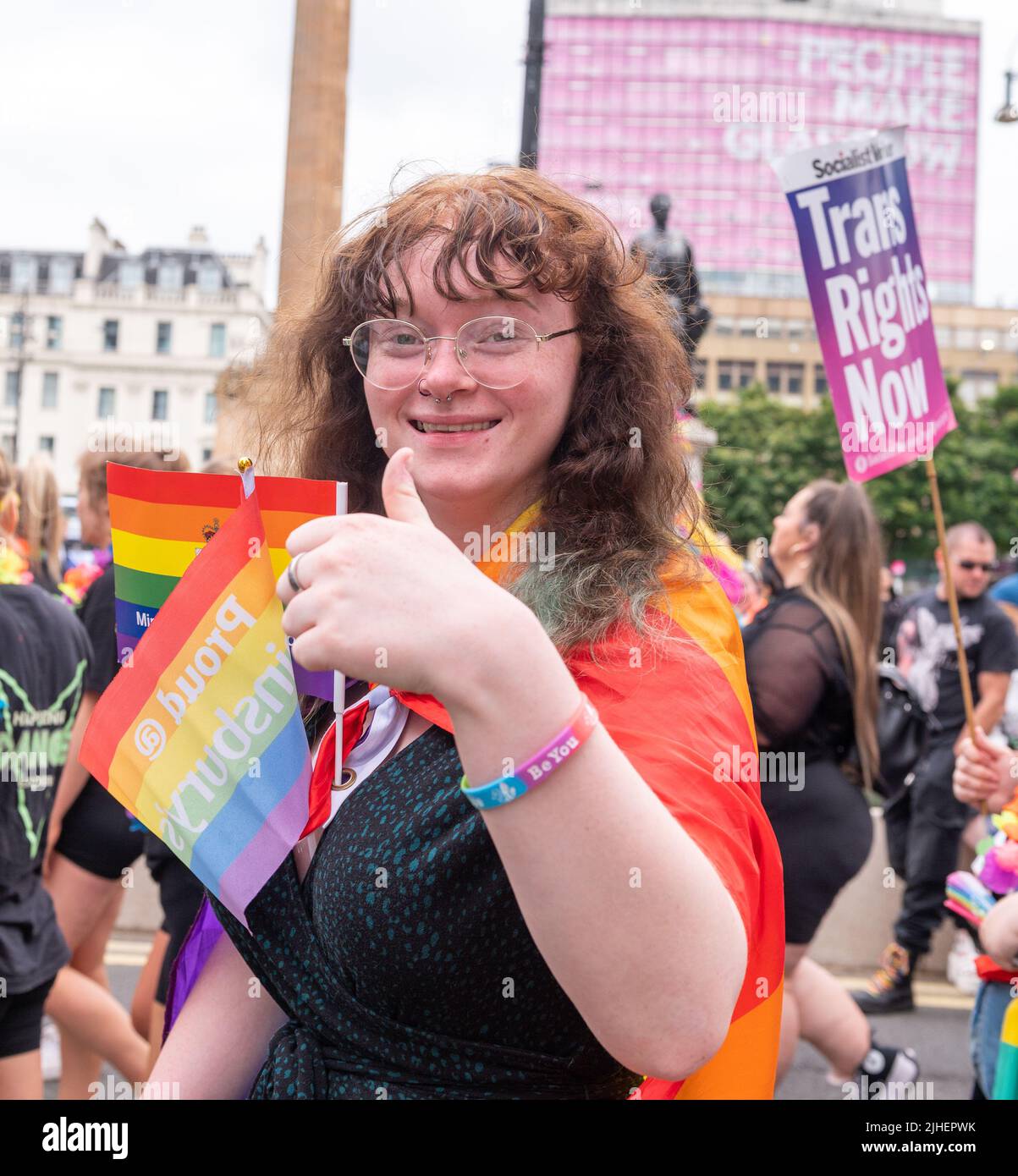 Mardi Gla: Glasgow Pride 2022 - LGBT Health and Wellbeing march. Stock Photo
