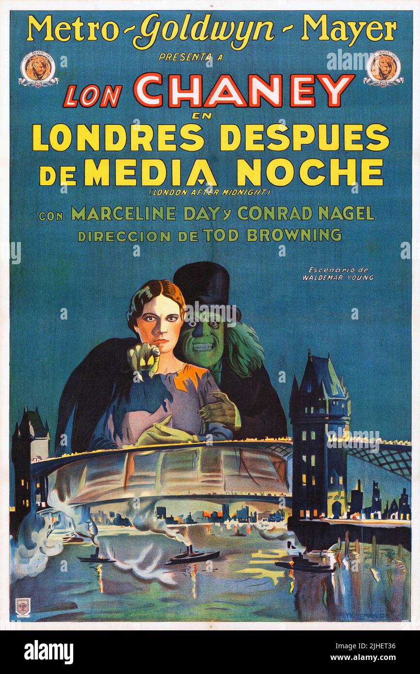 LONDRES APRES MINUIT LONDON AFTER MIDNIGHT 1927 de Tod Browning Lon Chaney. code 330 Prod DB © MGM fantastique; fantastic; film perdu; lost film affic Stock Photo