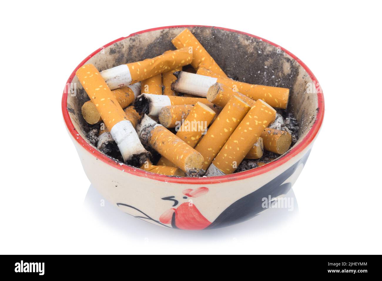 cigarette ash ashtray isolated on white background Stock Photo Alamy