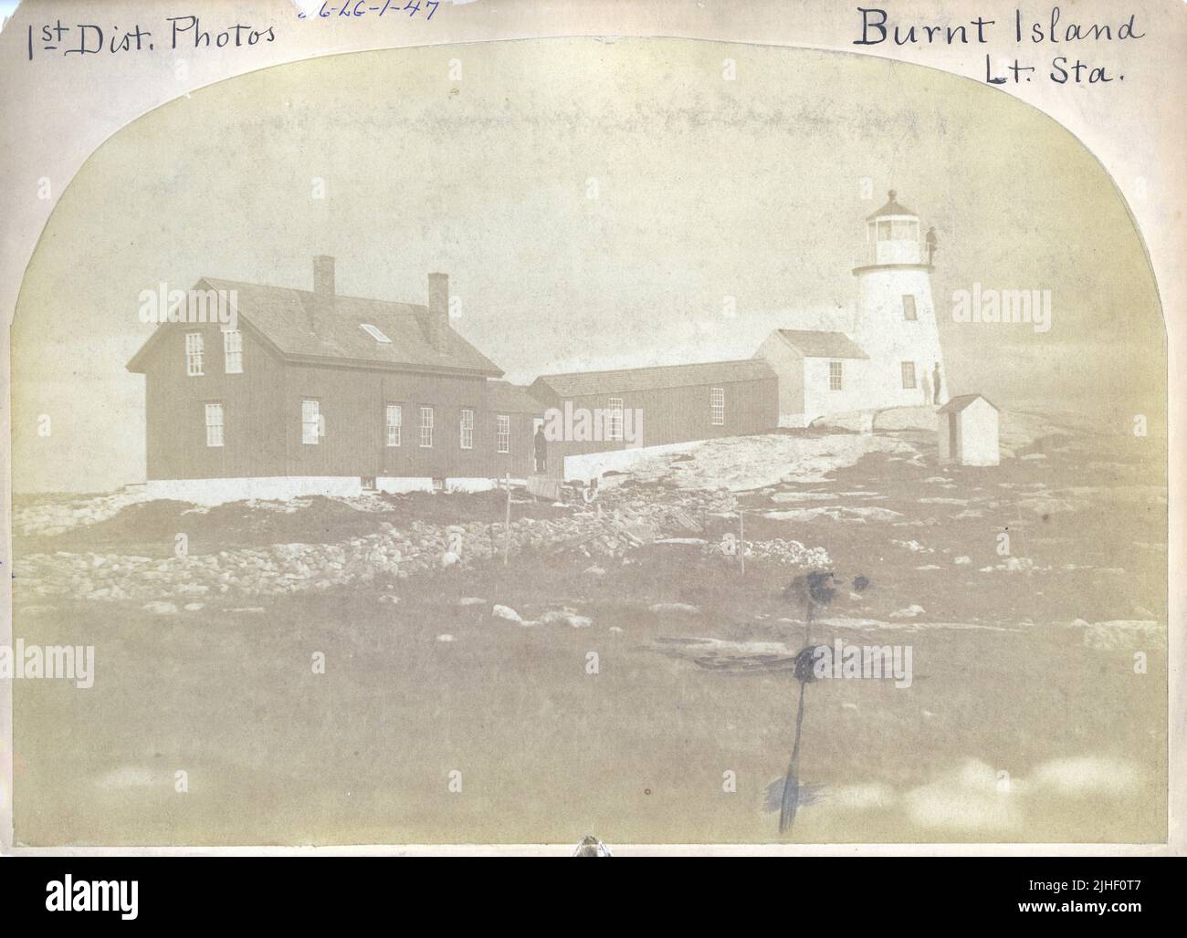 Burnt Island Maine. Burnt Island Light Station, Maine Stock Photo