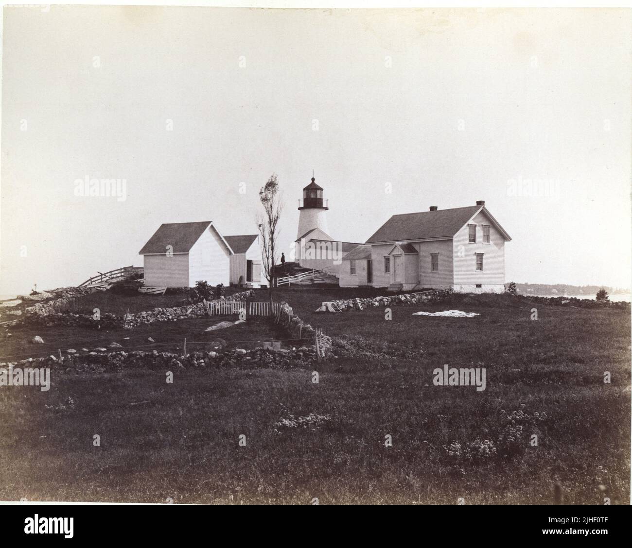 Burnt Island Maine. Burnt Island Light Station, Maine Stock Photo