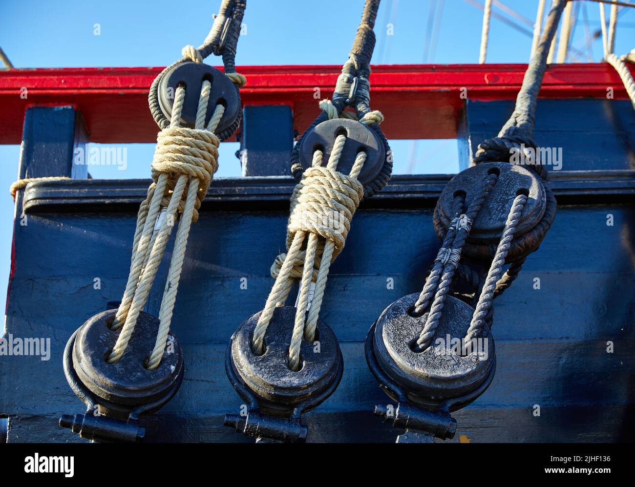 Abtract image of shrouds of a  square rigged ship Stock Photo