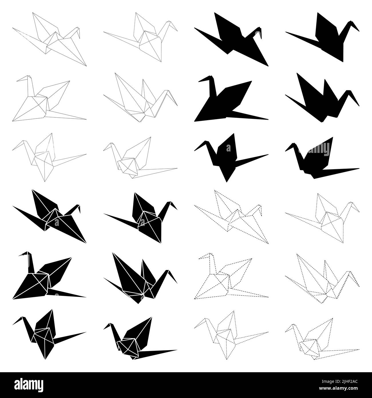 Origami duck stock vector. Illustration of symbol, japanese