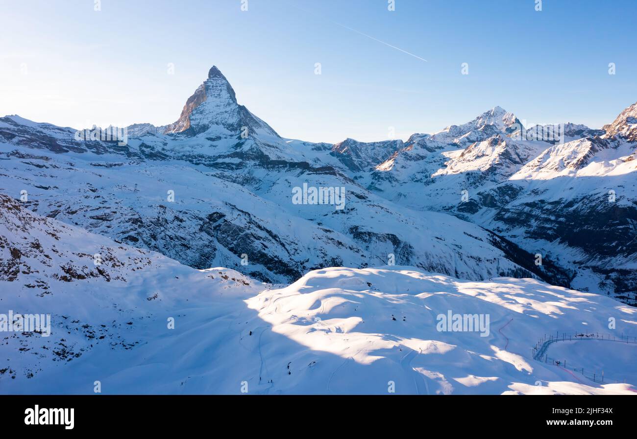 Stunning view of Matterhorn mountain in Swiss Alps Stock Photo - Alamy