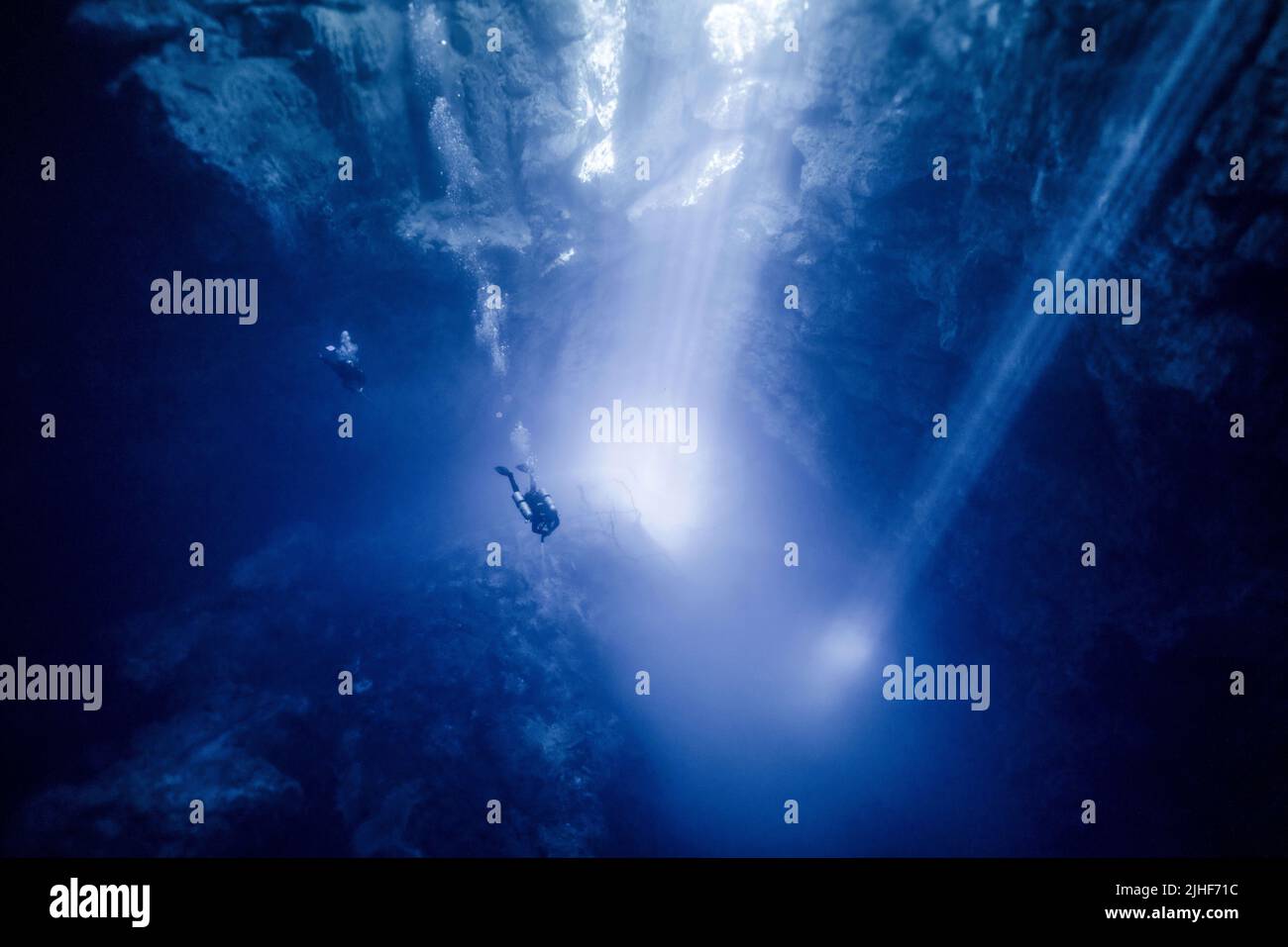 Cave diving comes with a lot of dangers but these can be handled with the correct training