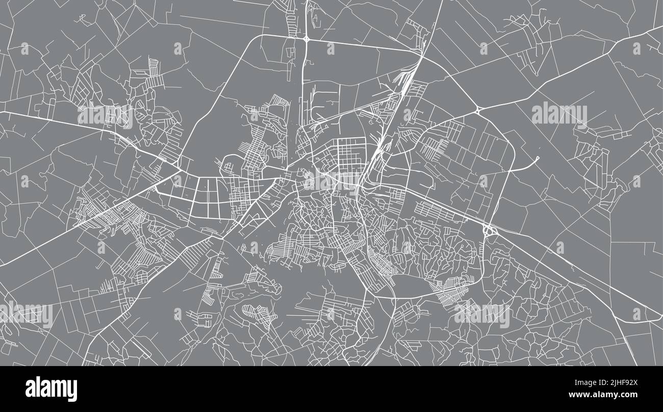 Urban vector city map of Vinnytsia, Ukraine, Europe Stock Vector
