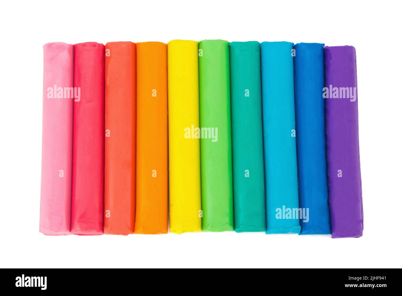 clay. plasticine. wall. Isolated on white background. Stock Photo