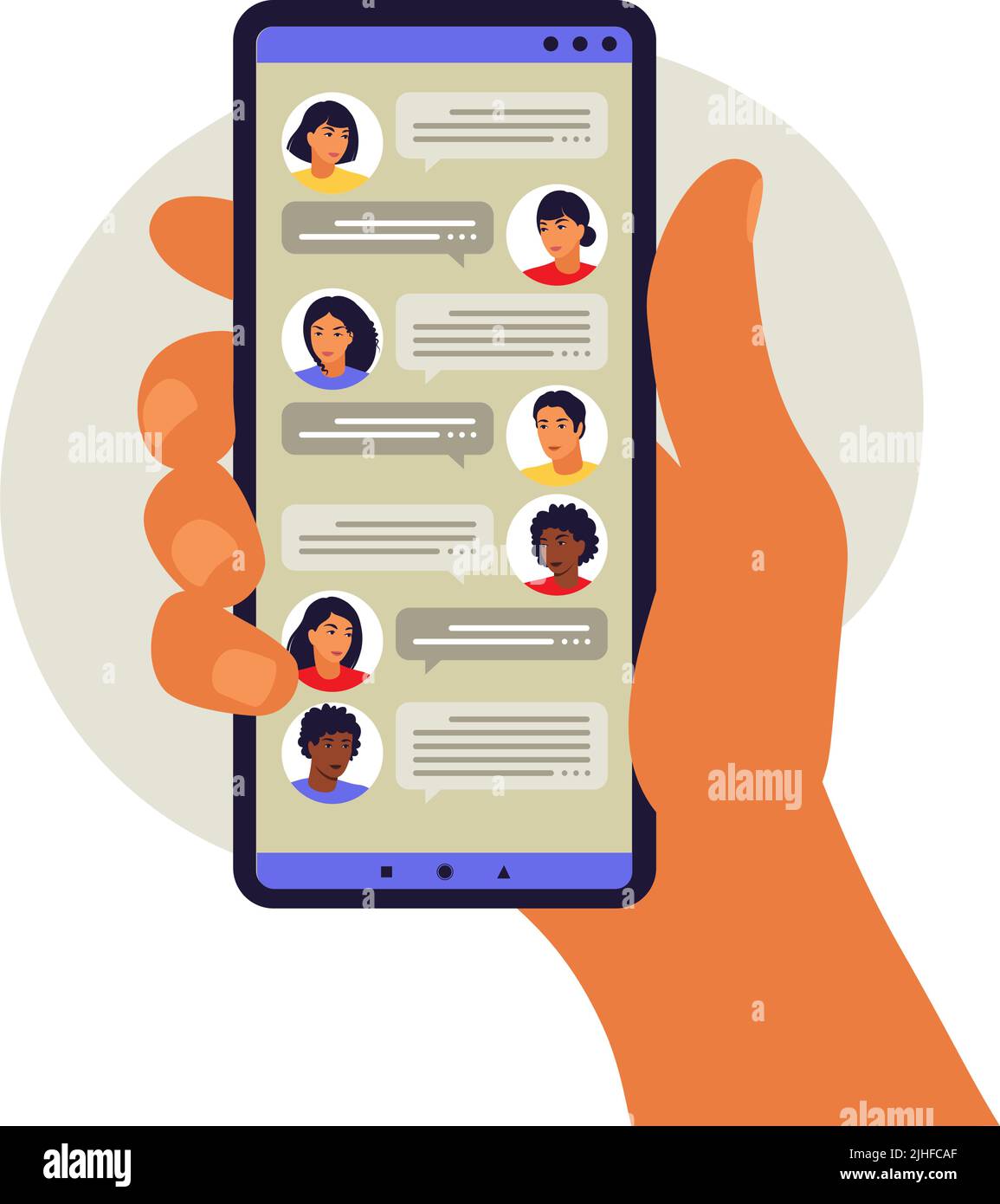 Messaging Application Concept Chatting And Messaging On Smartphone messaging-application-concept-chatting-and-messaging-on-smartphone