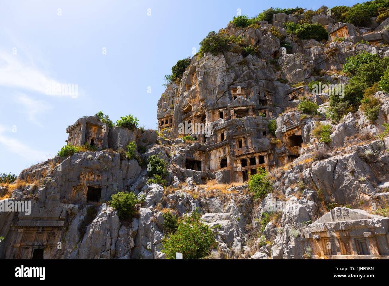Lycian rock-cut tombs of Myra, Turkey Stock Photo - Alamy
