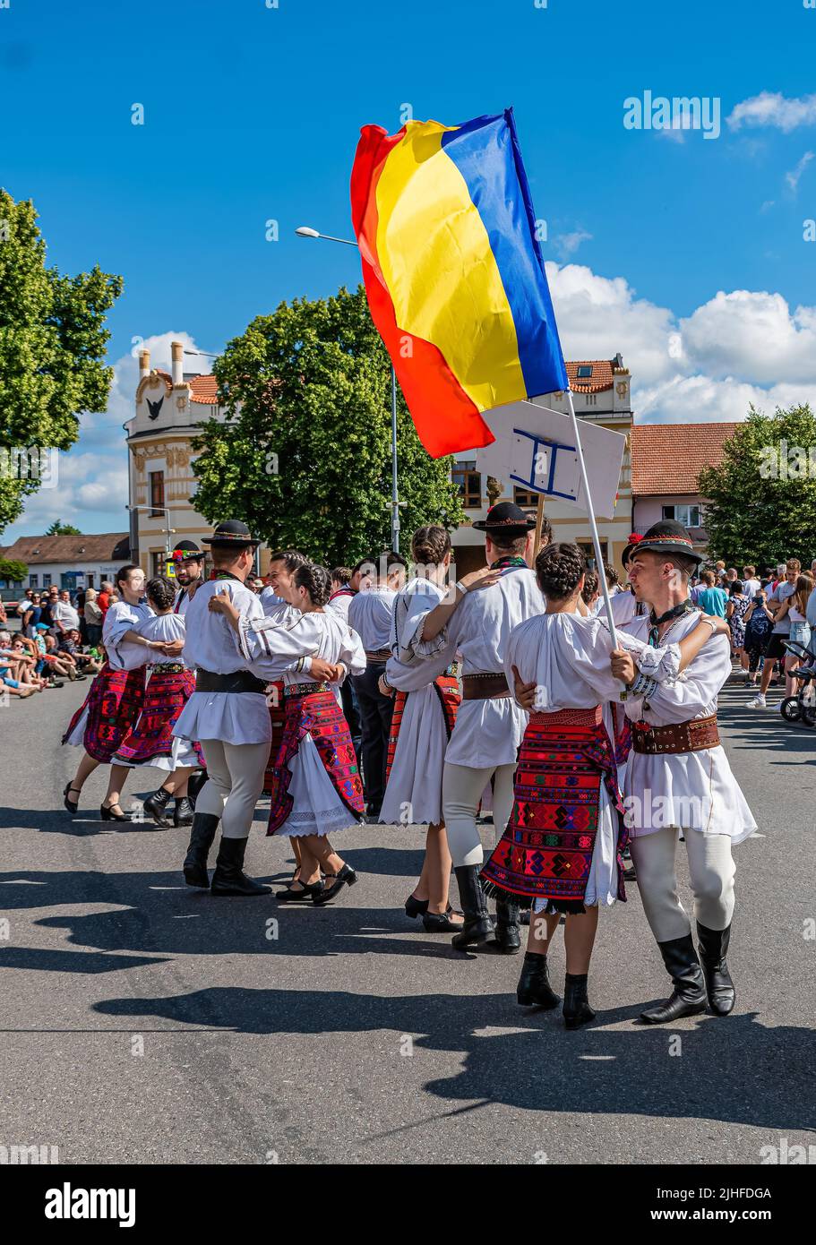 Straznice, Czech Republic - June 25, 2022 International Folklore