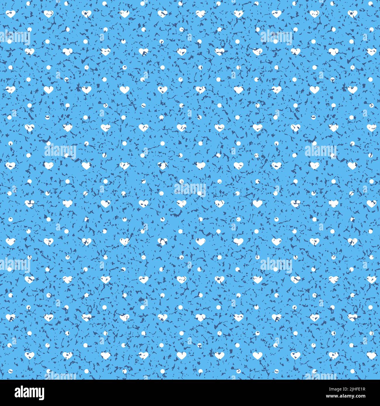Heart blue seamless pattern for package and holiday design Stock Vector ...