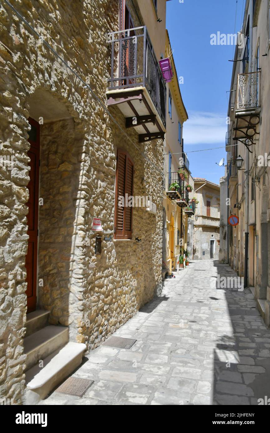 A street between the old houses of Tricarico, a rural village in the