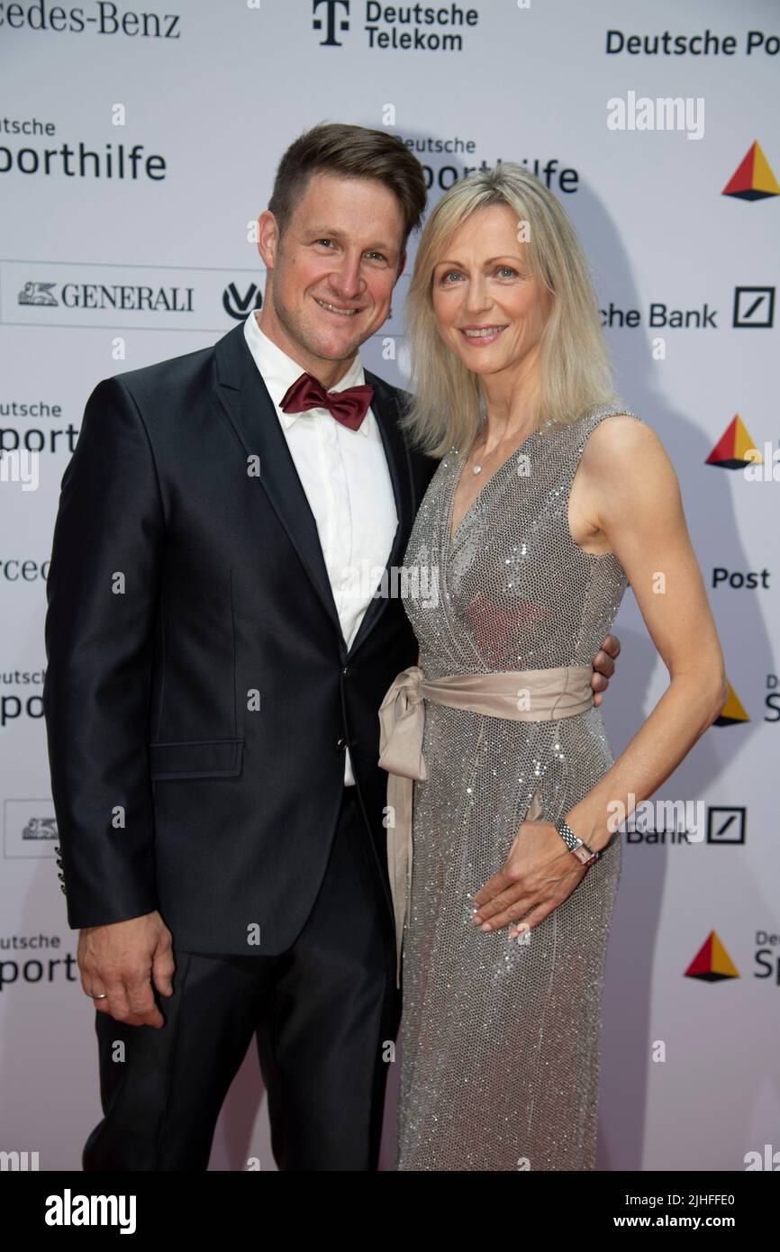 Matthias STEINER, former weightlifter, and +wife Inge STEINER