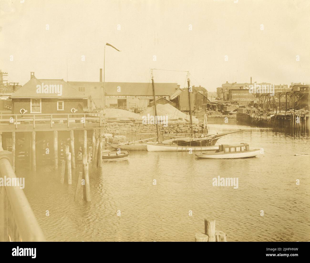 Massachusetts Chelsea Depot. Coleman property, from center of Draw