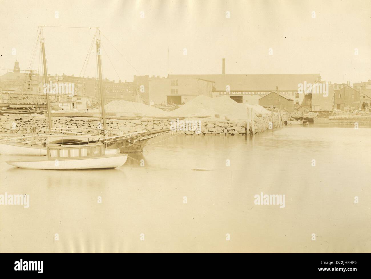 Massachusetts Chelsea Depot. Coleman property, from end of Draw pier