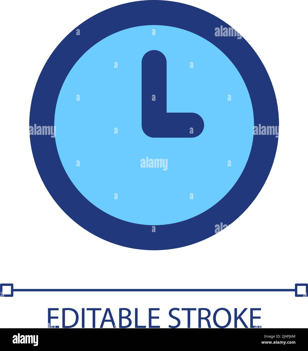 Clock pixel perfect RGB color ui icon Stock Vector