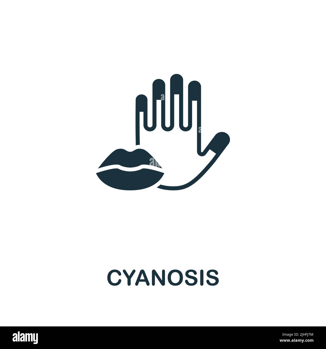 Cyanosis icon. Monochrome simple Allergy icon for templates, web design and infographics Stock Vector