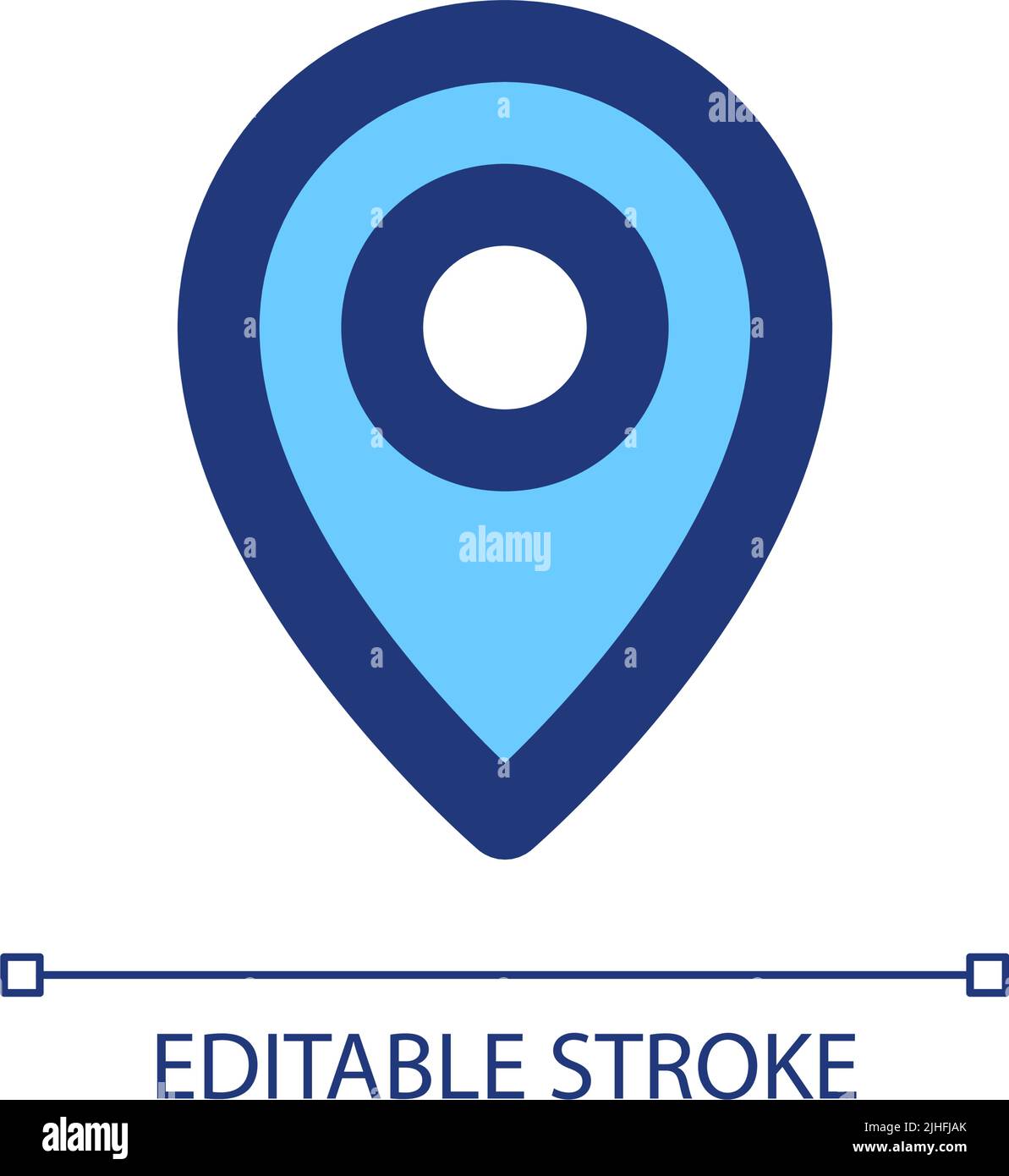 Location pin pixel perfect RGB color ui icon Stock Vector Image & Art ...