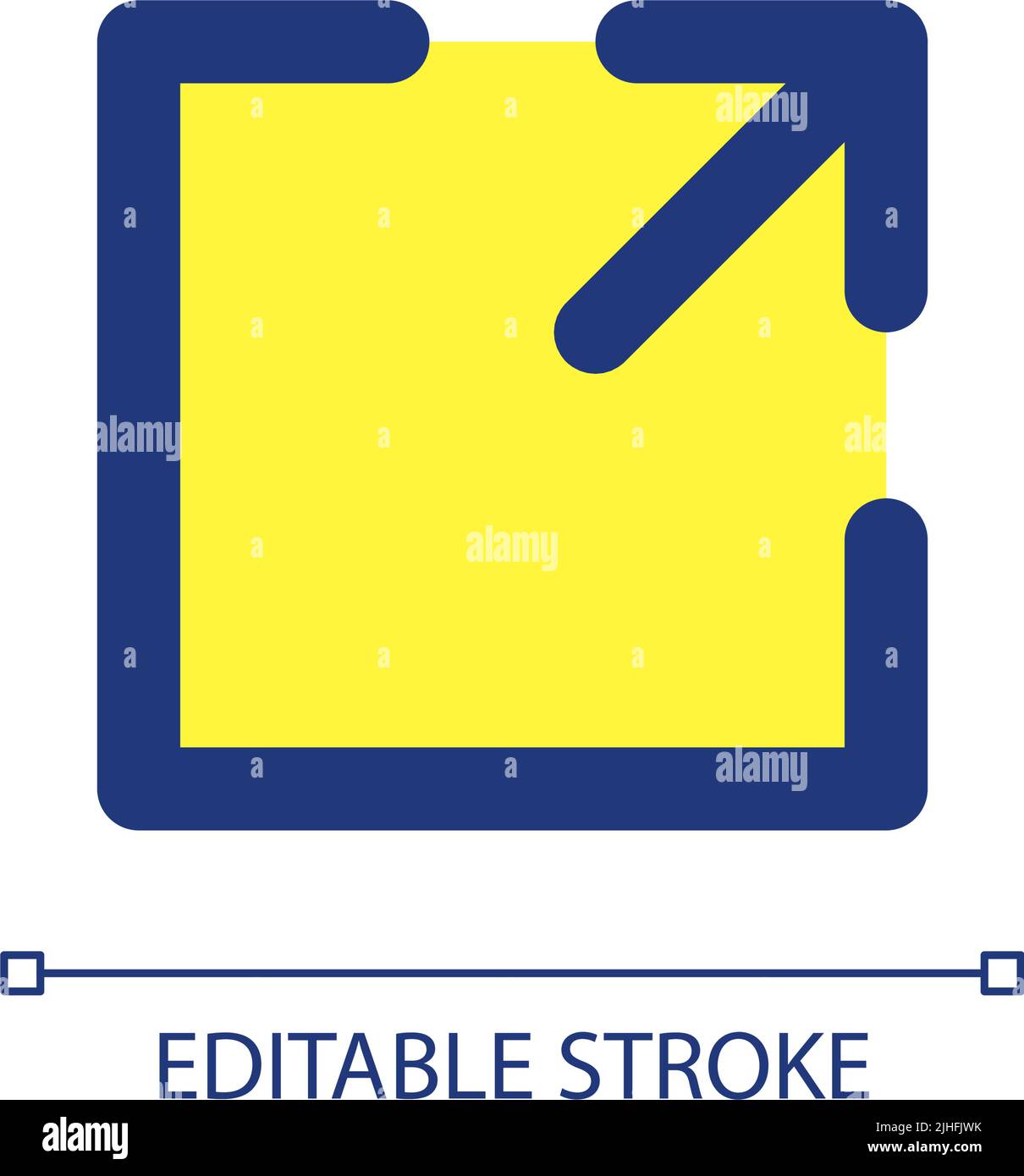 Resize pixel perfect RGB color ui icon Stock Vector