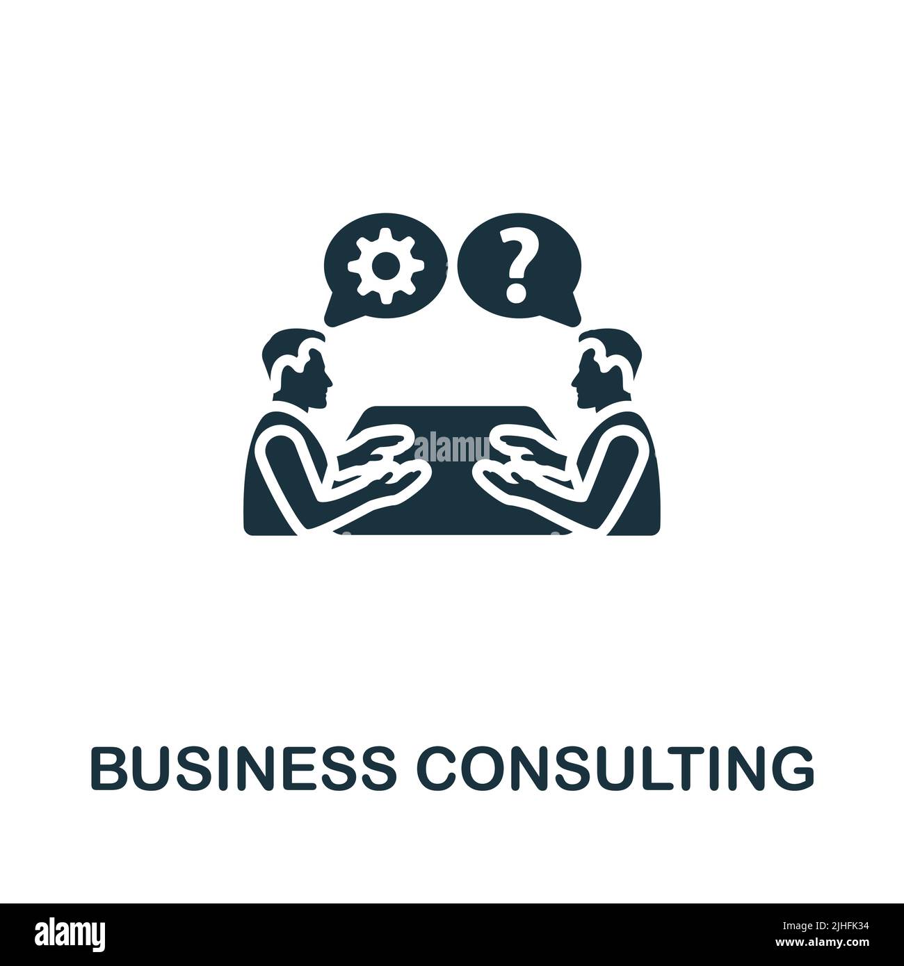 Business Consulting icon. Monochrome simple Business Management icon ...
