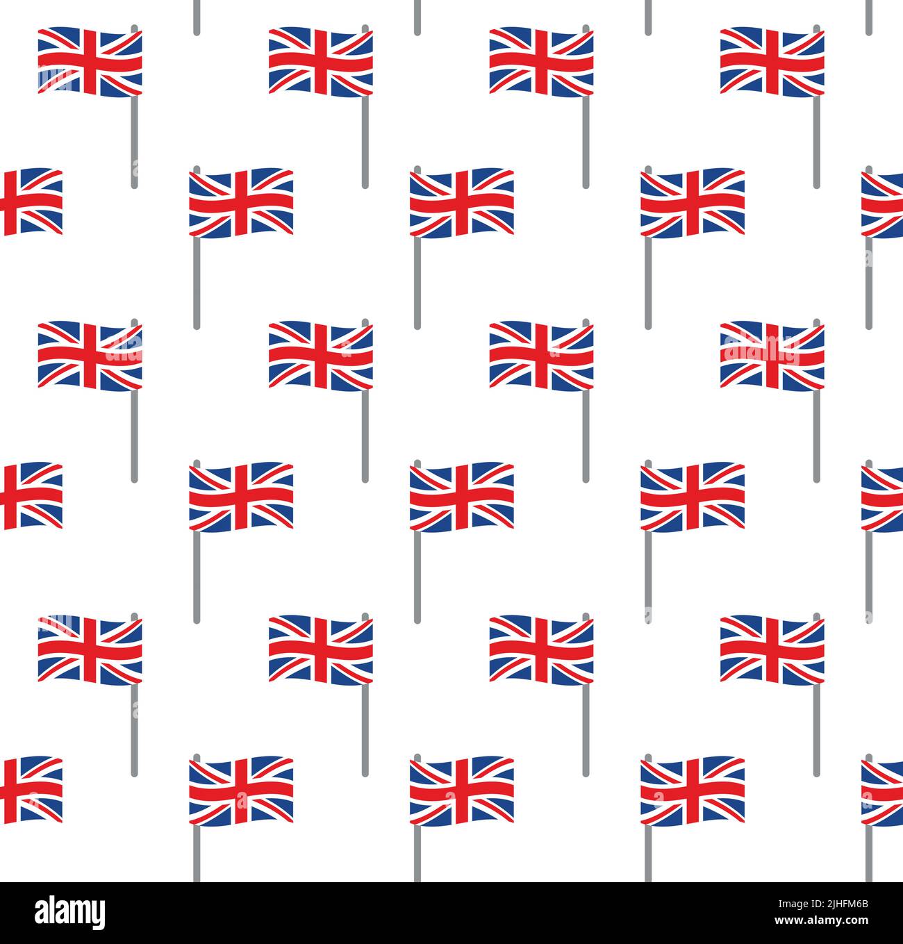 Vector seamless pattern of flat Great Britain flag Stock Vector Image ...
