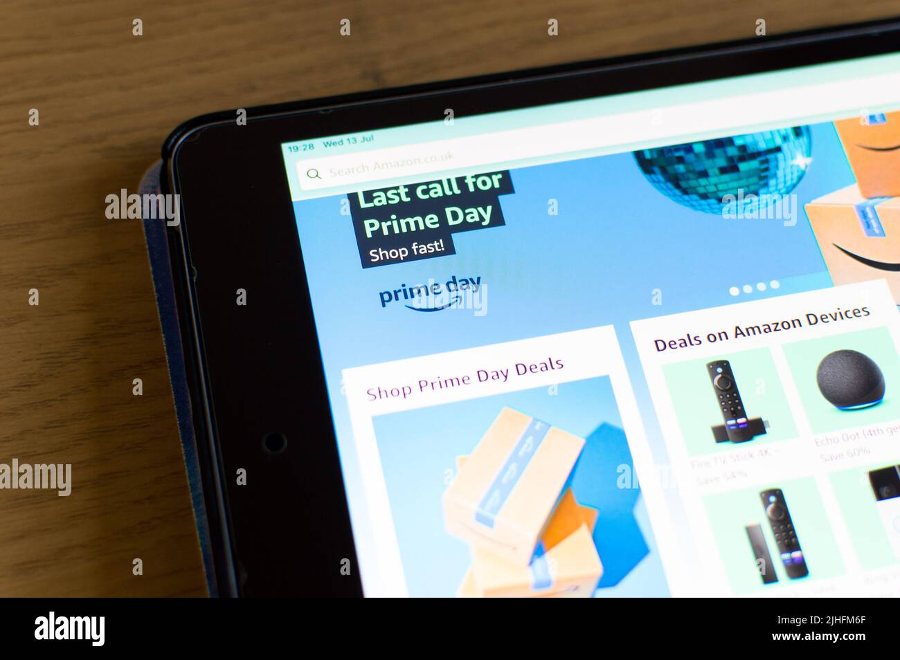 Amazon Prime Day on Amazon app Stock Photo