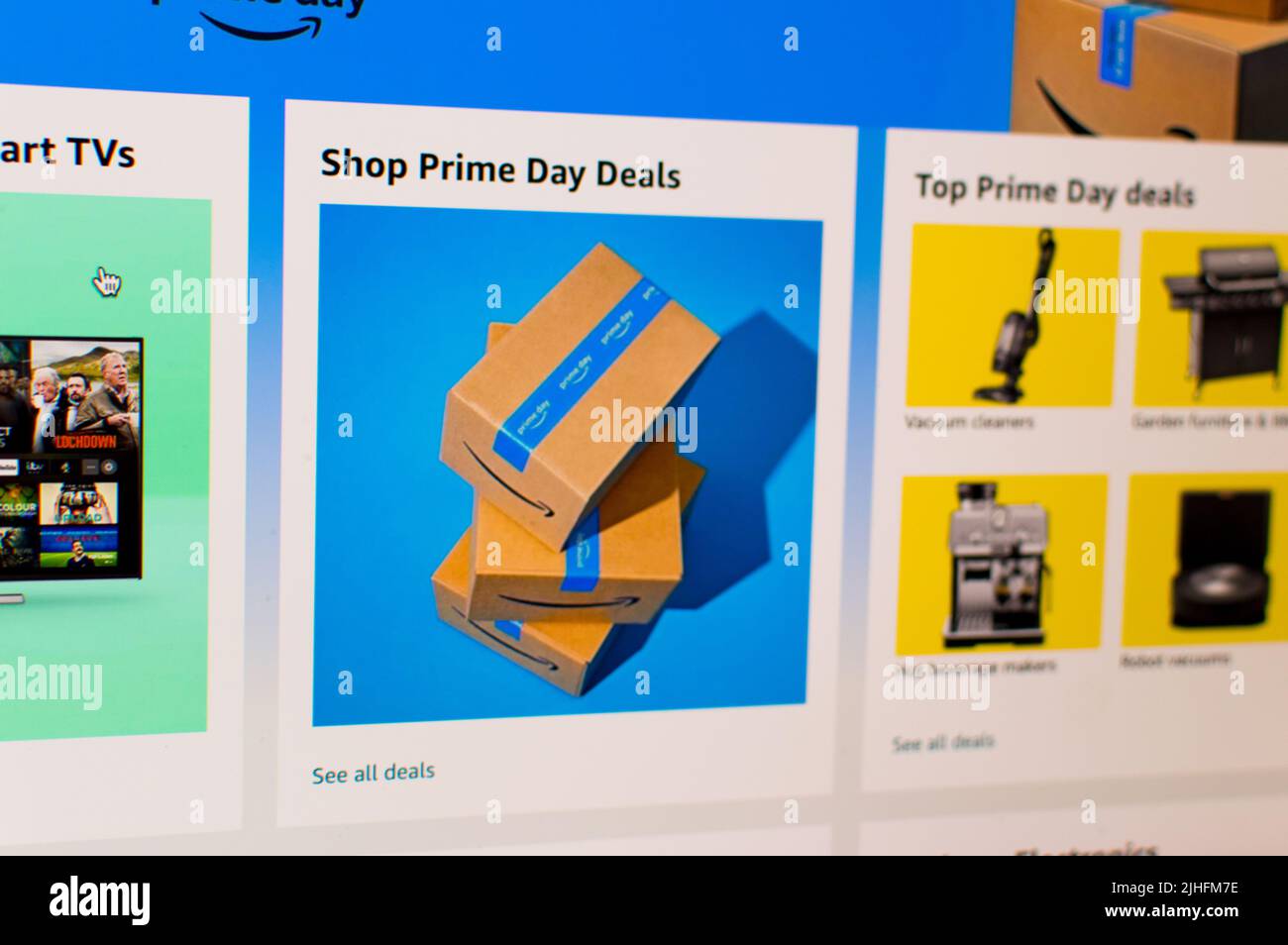 Amazon Prime Day on Amazon app Stock Photo