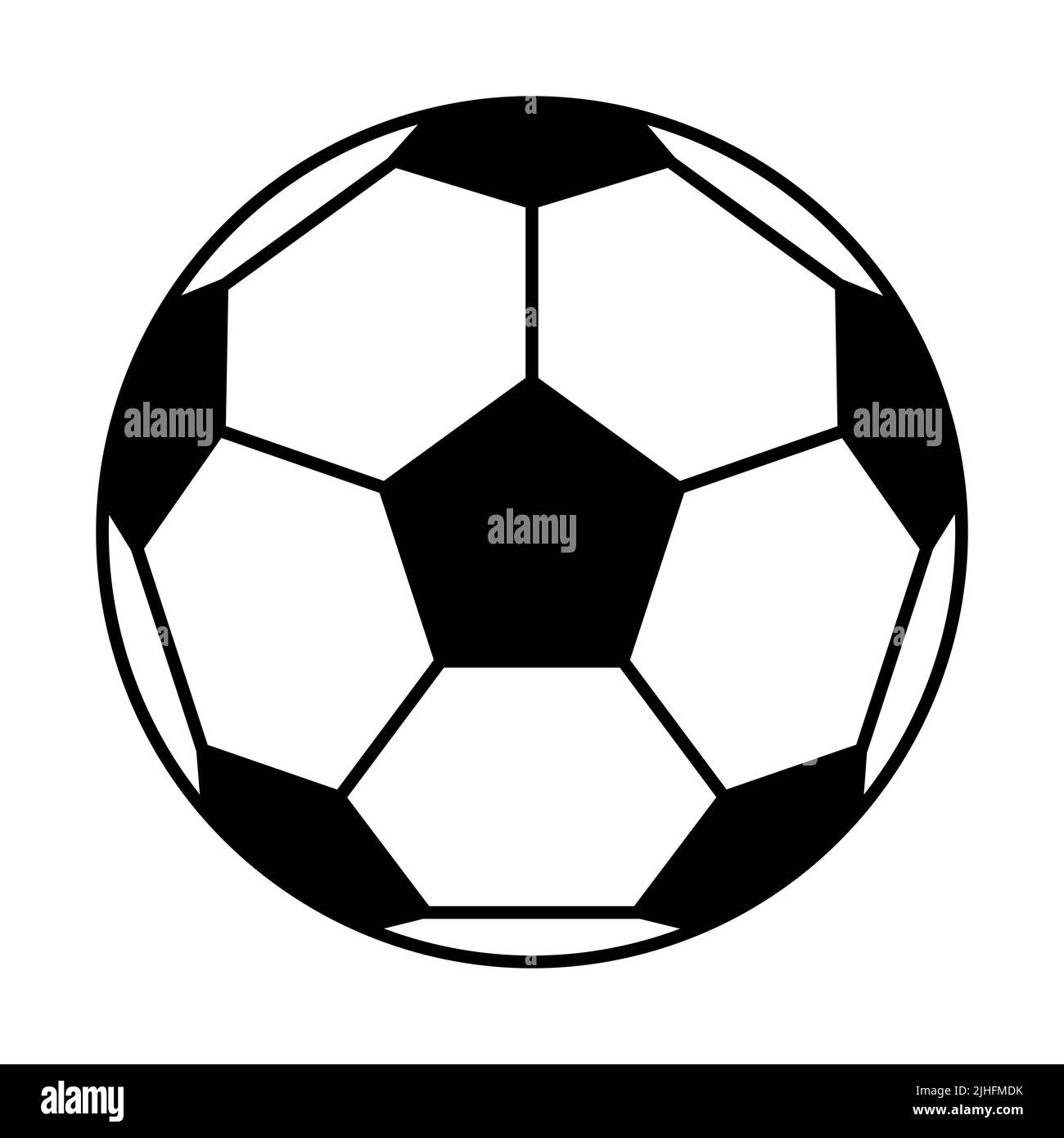 Soccer ball linear icon. Soccer ball isolated icon. Football symbol