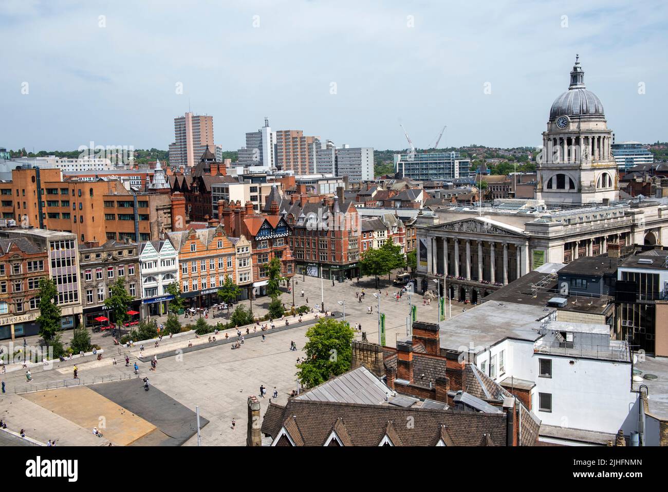 Aerial view of Market Square from the rooftop of the Pearl Assurance ...