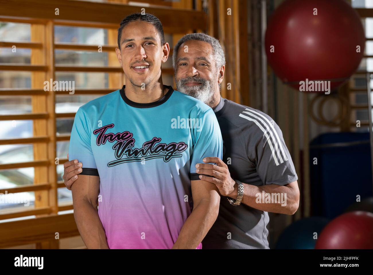 Daley Thompson, British former decathlete and his son Elliot