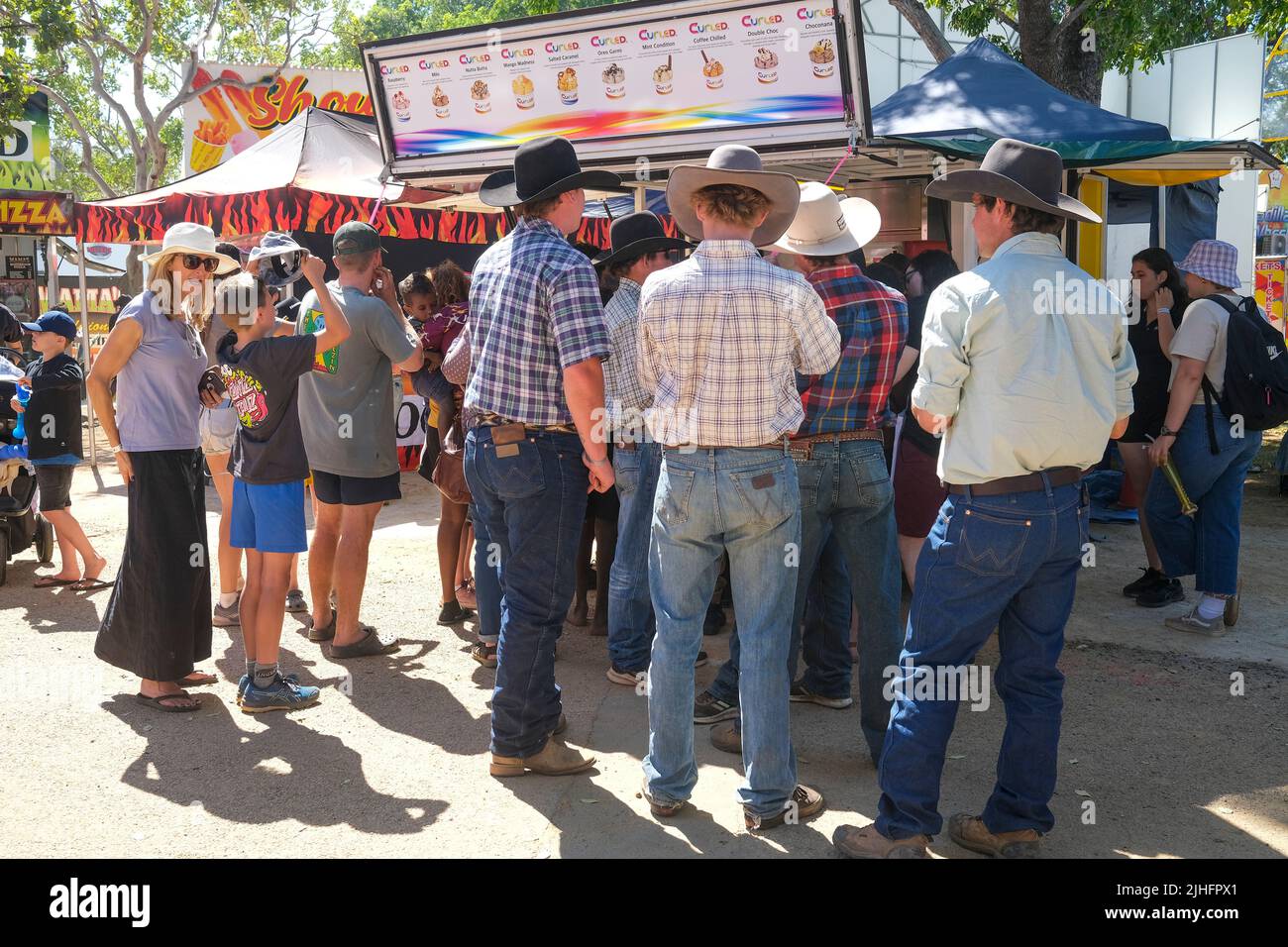 People enjoy the Katherine Show in Katherine, Northern Territory Australia Stock Photo