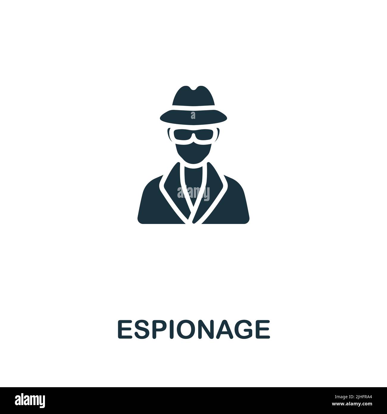 Espionage icon. Monochrome simple line Crime icon for templates, web design and infographics Stock Vector