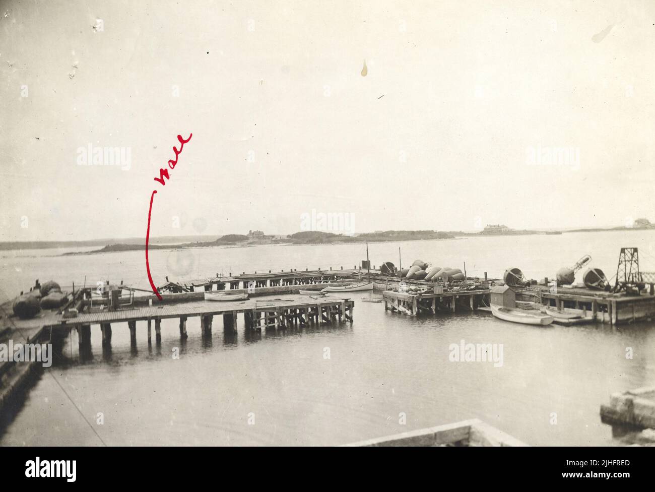 Massachusetts Woods Hole. Wharf of Fish Commission, Woods Hole