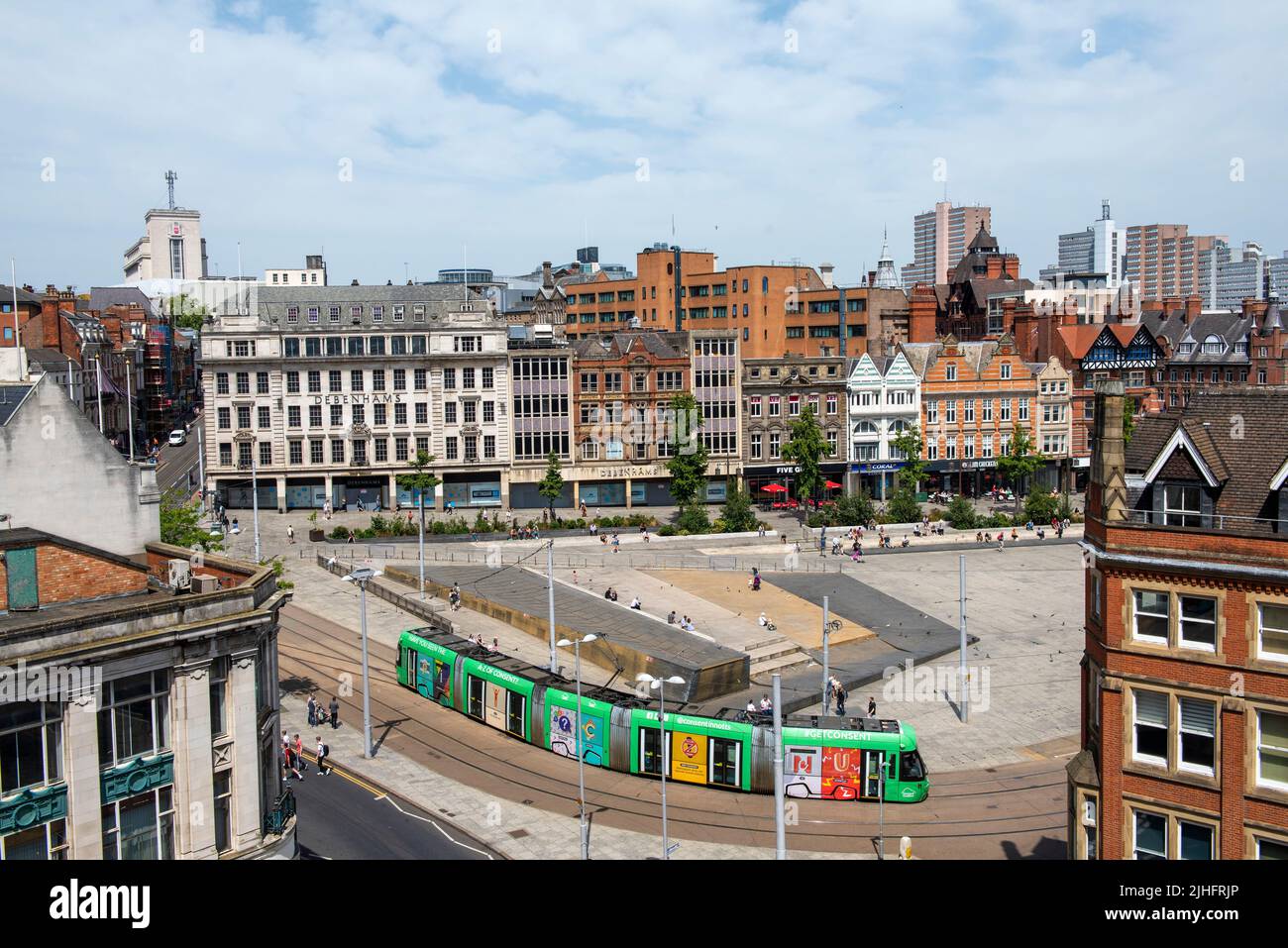 Aerial view of Market Square from the rooftop of the Pearl Assurance ...