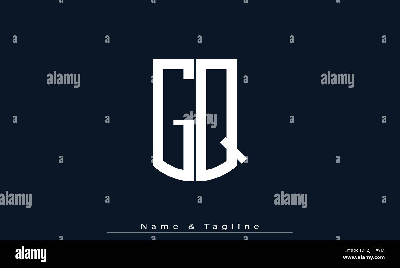 Alphabet letters Initials Monogram logo GQ , QG Stock Vector Image ...