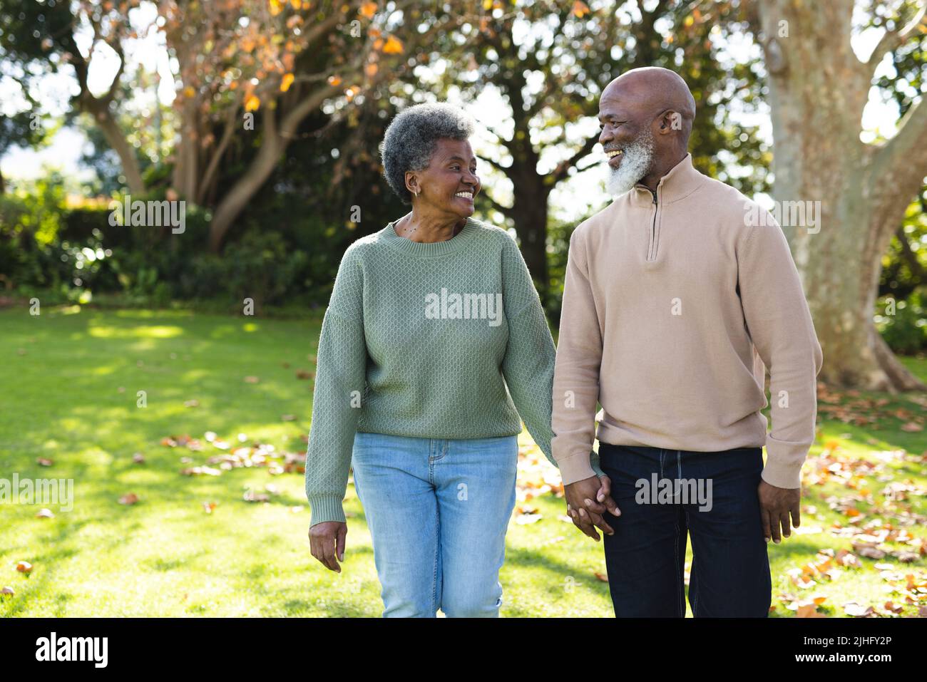 Happy african american senior hi-res stock photography and images - Alamy