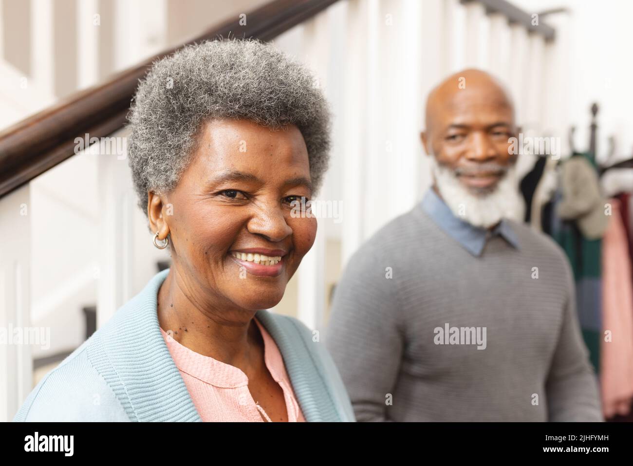 African american senior couple illustration hi-res stock photography ...