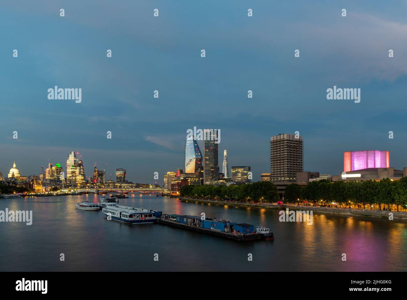 River Thames at dusk, London, UK Stock Photo