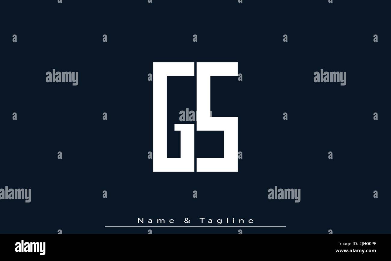 Alphabet letters Initials Monogram logo GS , SG Stock Vector