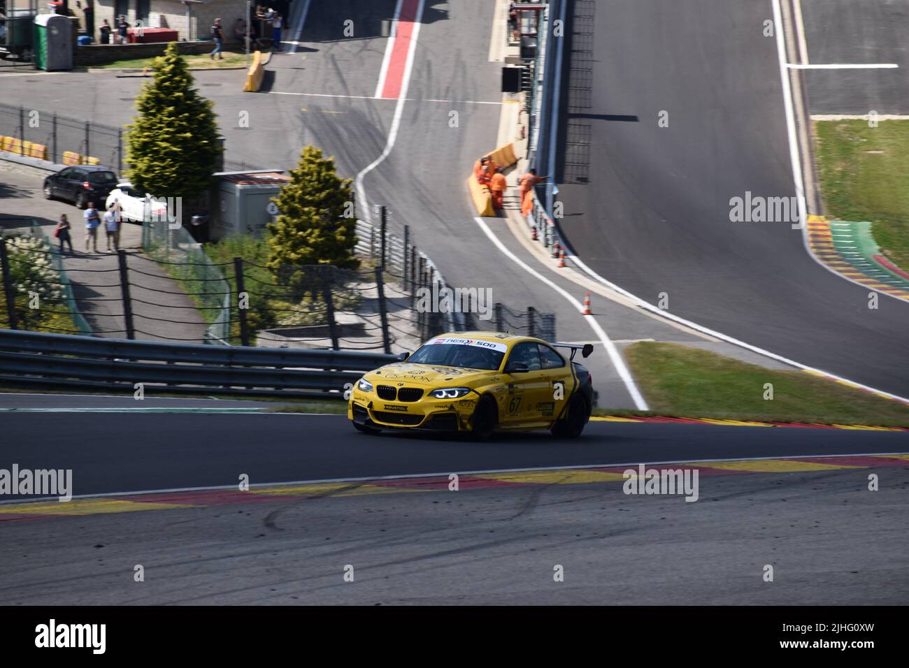 a car racing at spa francorchamps Stock Photo