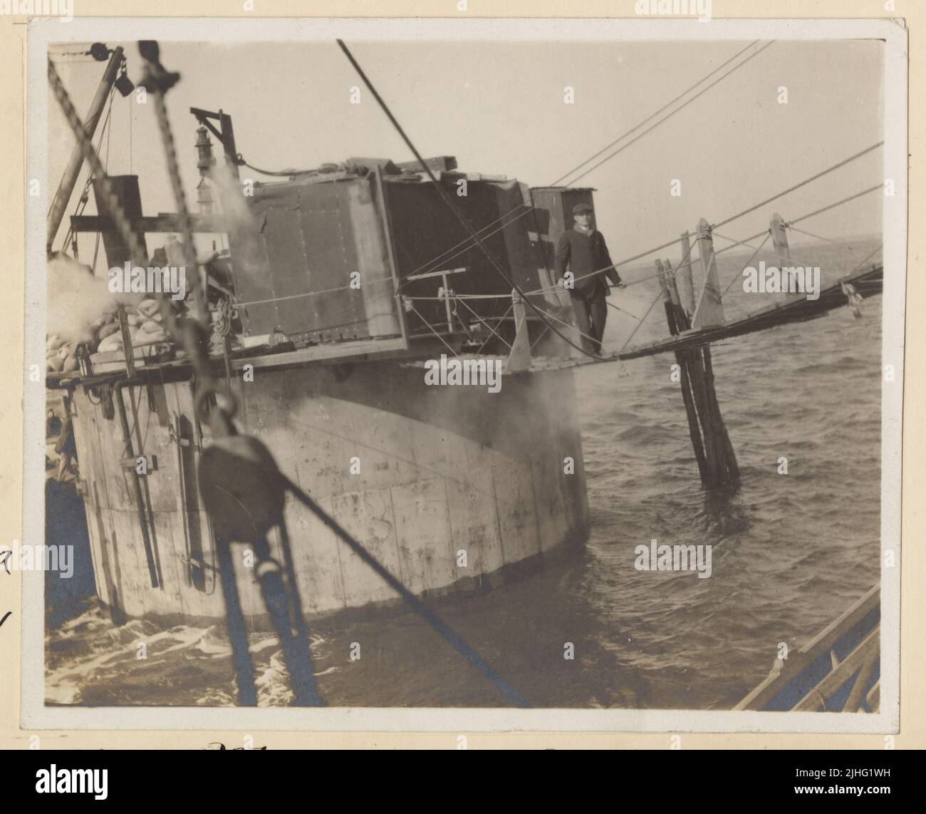 Virginia Thimble Shoal. Thimble Shoal Light Station, Virginia. From SE and on old Station Deck