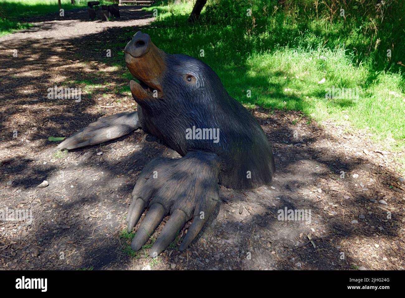 Giant Mole sculpture, Bute Park, Cardiff. Stock Photo