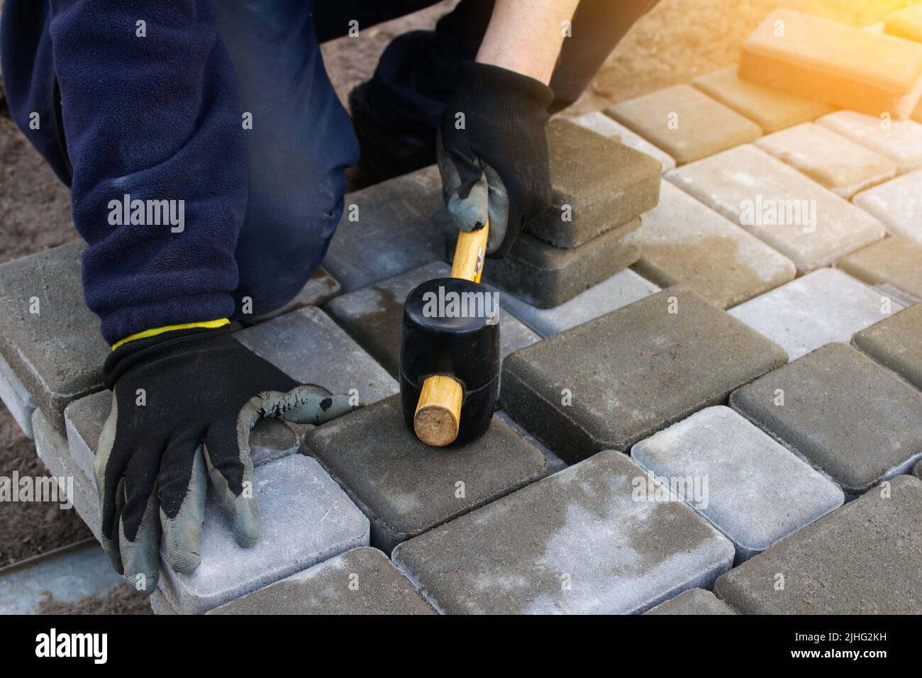 Professional paver worker lays hi res stock photography and images Alamy Professional paver worker lays hi res stock photography and images Alamy