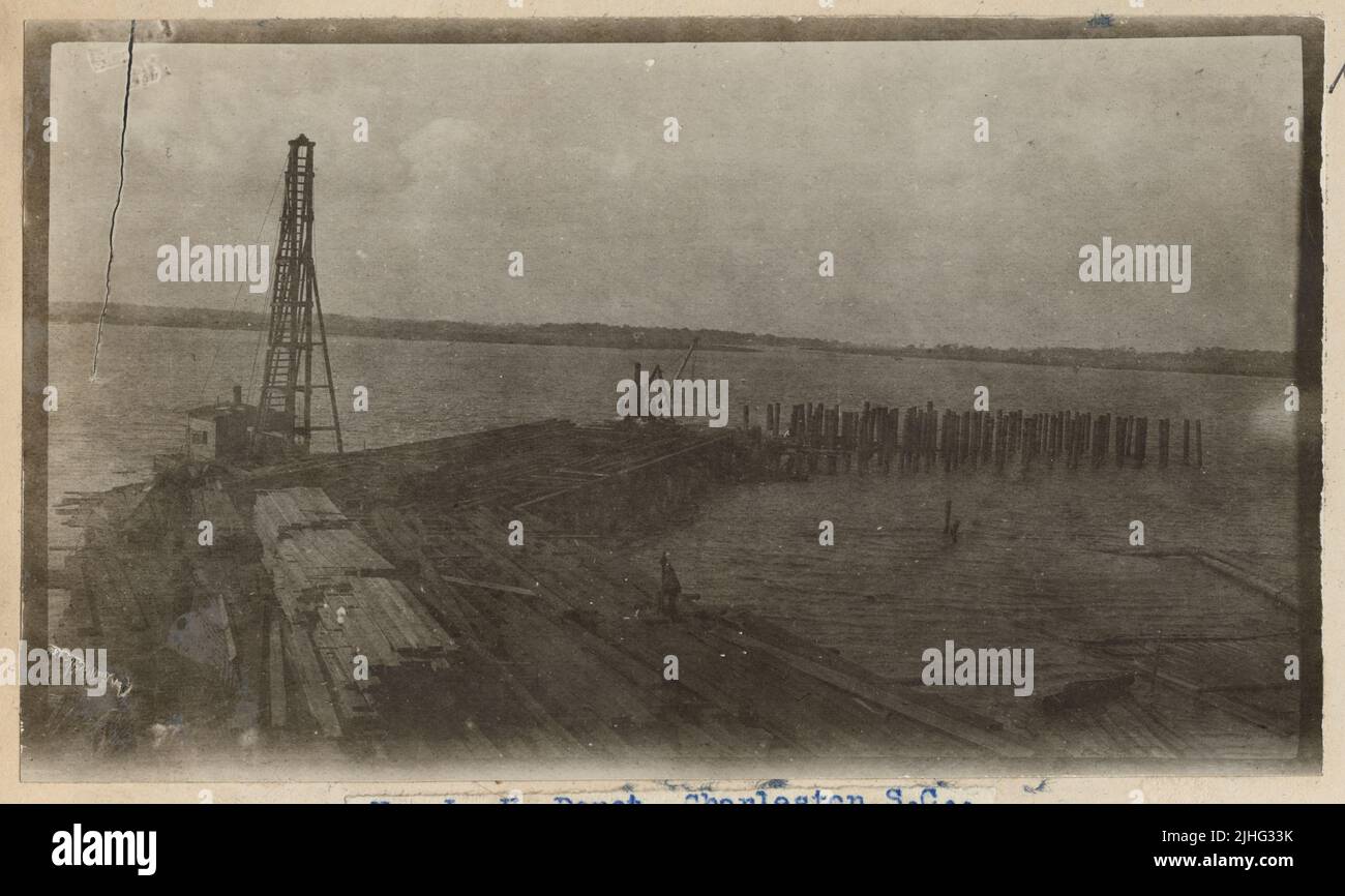 South Carolina Charleston Depot. Charleston Depot, South Carolina. New L.H. Depot, view of