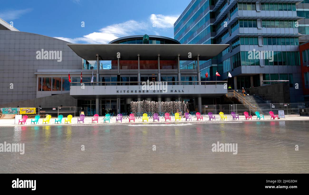 New wading pool at Carl Zehr Square Kitchener City Hall, Kitchener