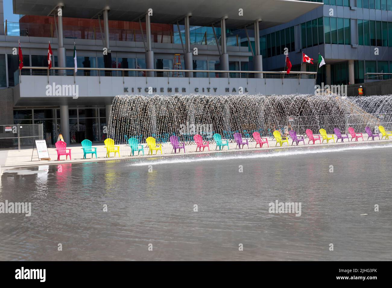 New wading pool at Carl Zehr Square Kitchener City Hall, Kitchener