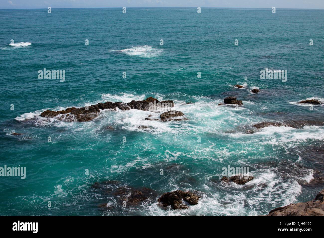 The ocean in the Kochi Japan is extremely clear. you can get powerful from the sea and feel peaceful Stock Photo