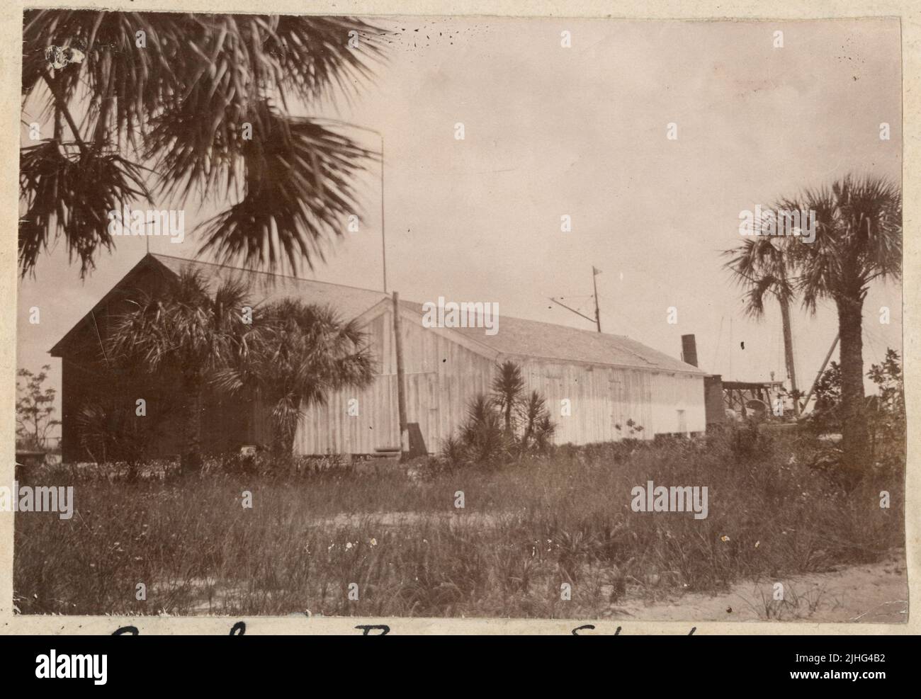 Florida Egmont Key. Egmont Key Light Station, Florida. Coal & buoy